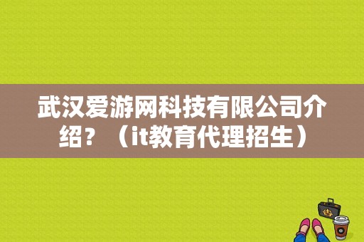 武汉爱游网科技有限公司介绍？（it教育代理招生）
