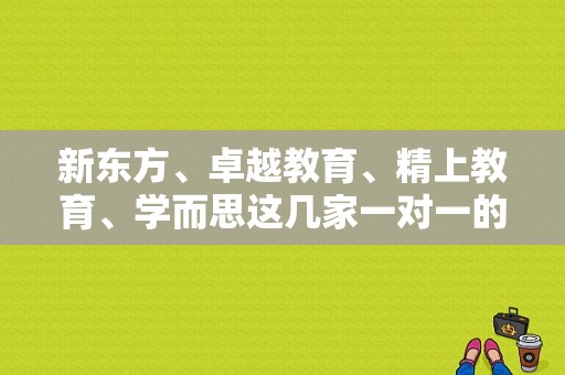 新东方、卓越教育、精上教育、学而思这几家一对一的辅导哪家好呢?为什么？（新力量教育招生）