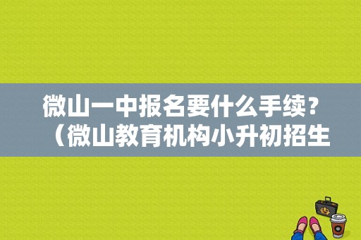 微山一中报名要什么手续？（微山教育机构小升初招生）