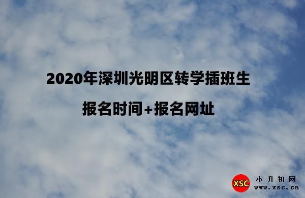 深圳光明区2023年小学插班生秋季什么时候报名？深圳教育招生网站查询