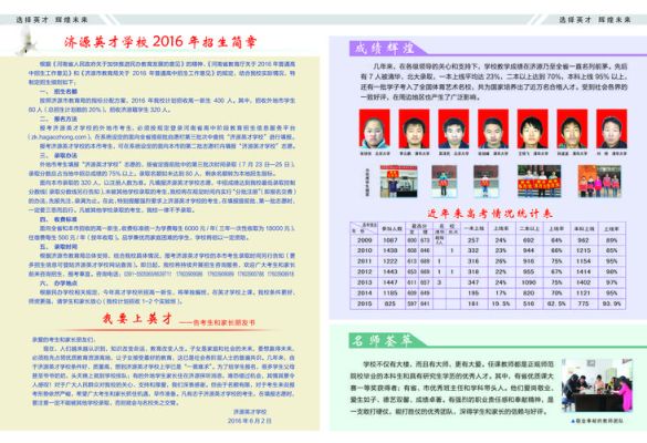 孟津能报考济源英才学校吗？济源市招生教育网站
