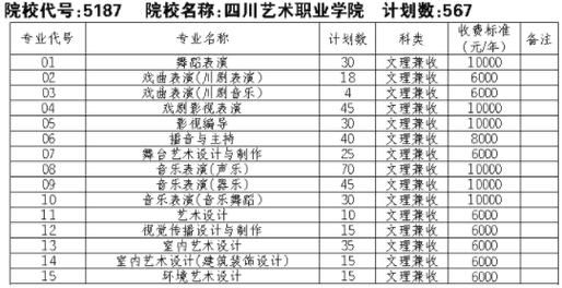 四川艺术职业学院专业代码？（美术教育本科招生计划表）