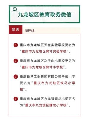 九龙坡有哪些学校？（重庆九龙坡区教育官网招生）