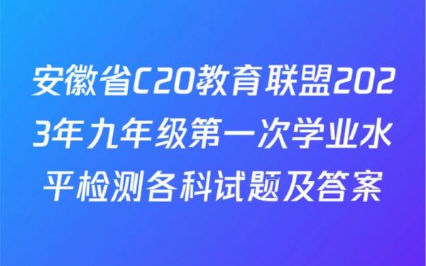 安徽c20教育联盟是哪些学校？（教育联盟招生细节）