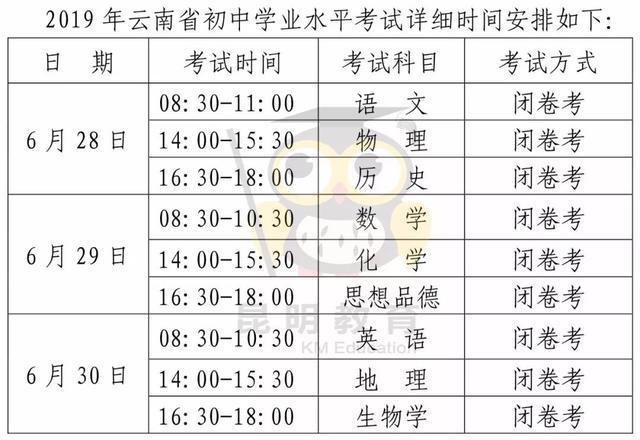 今年云南中考是在什么时候？（云南玉溪教育招生考试）