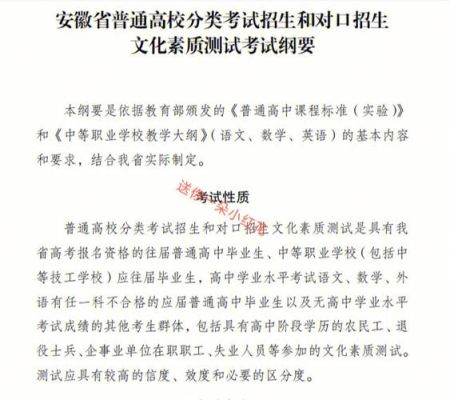 分类招生文化素质怎么算？（素质教育招生问题）