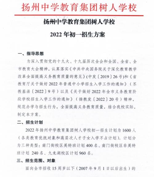 扬州树人中学招生条件2021？（扬州树人教育招生电话）