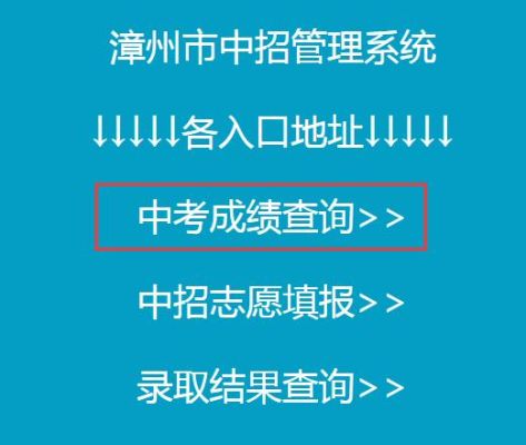 漳州中考录取结果手机可以查吗？（漳州教育招生网）