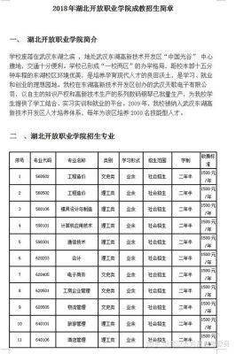 湖北开放职业学院有几个校区？（湖北开放教育招生专业）