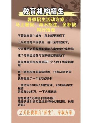 199体验课 招生方案？（教育机构招生方案6）