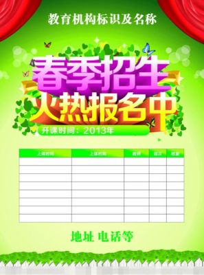 比赛报名海报文案（教育招生表格海报模板）